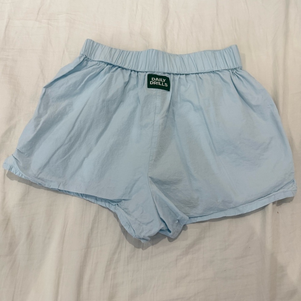 Daily Drills Light Blue Poplin Shorts
